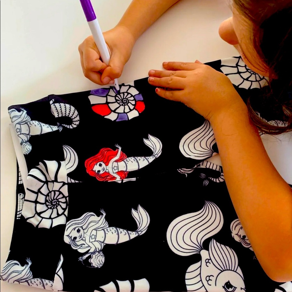 Mermaid Color My Leggings for kids